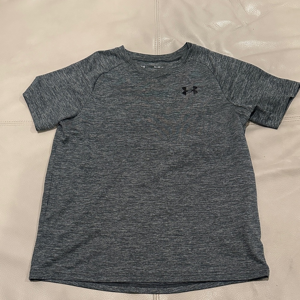 Under Armour Kids Heather Gray Short Sleeve Tee